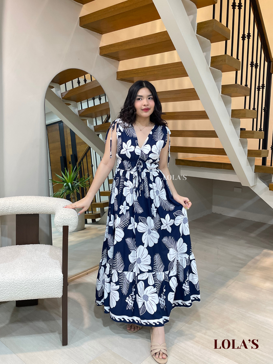 Adeline Dress (Blue Blossoms)