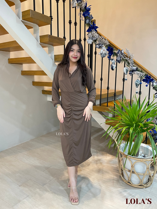 Clarita Dress (Mocha Mousse)