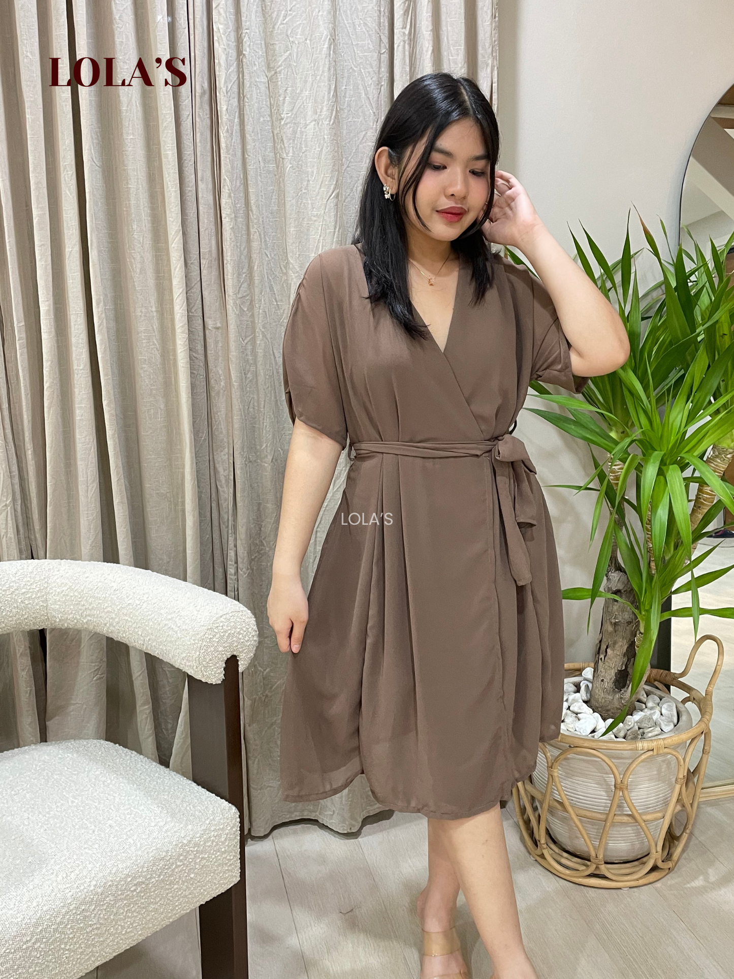 Linda Dress (Taupe)