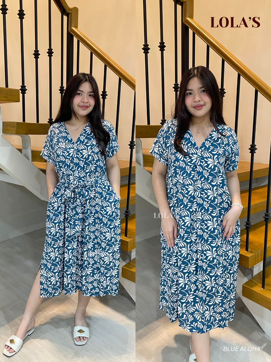 Tracy Dress (Blue Aloha)