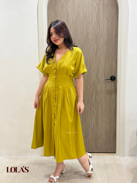 Frederica Dress (Olive Yellow)