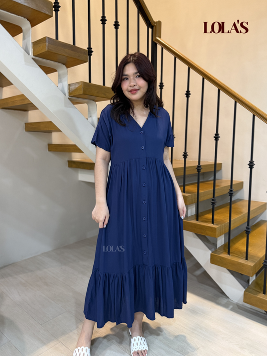 Regine Dress (Navy Blue)