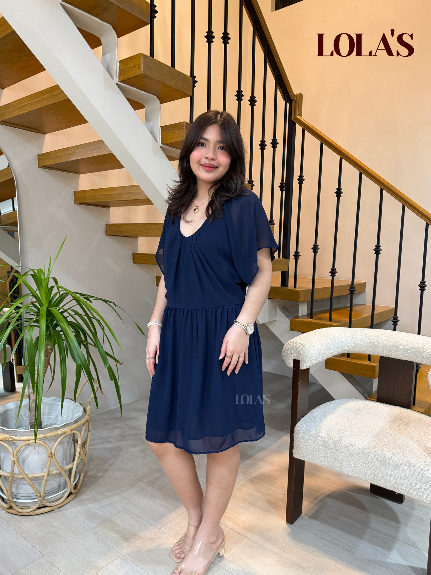 Nessa Dress (Navy Blue)