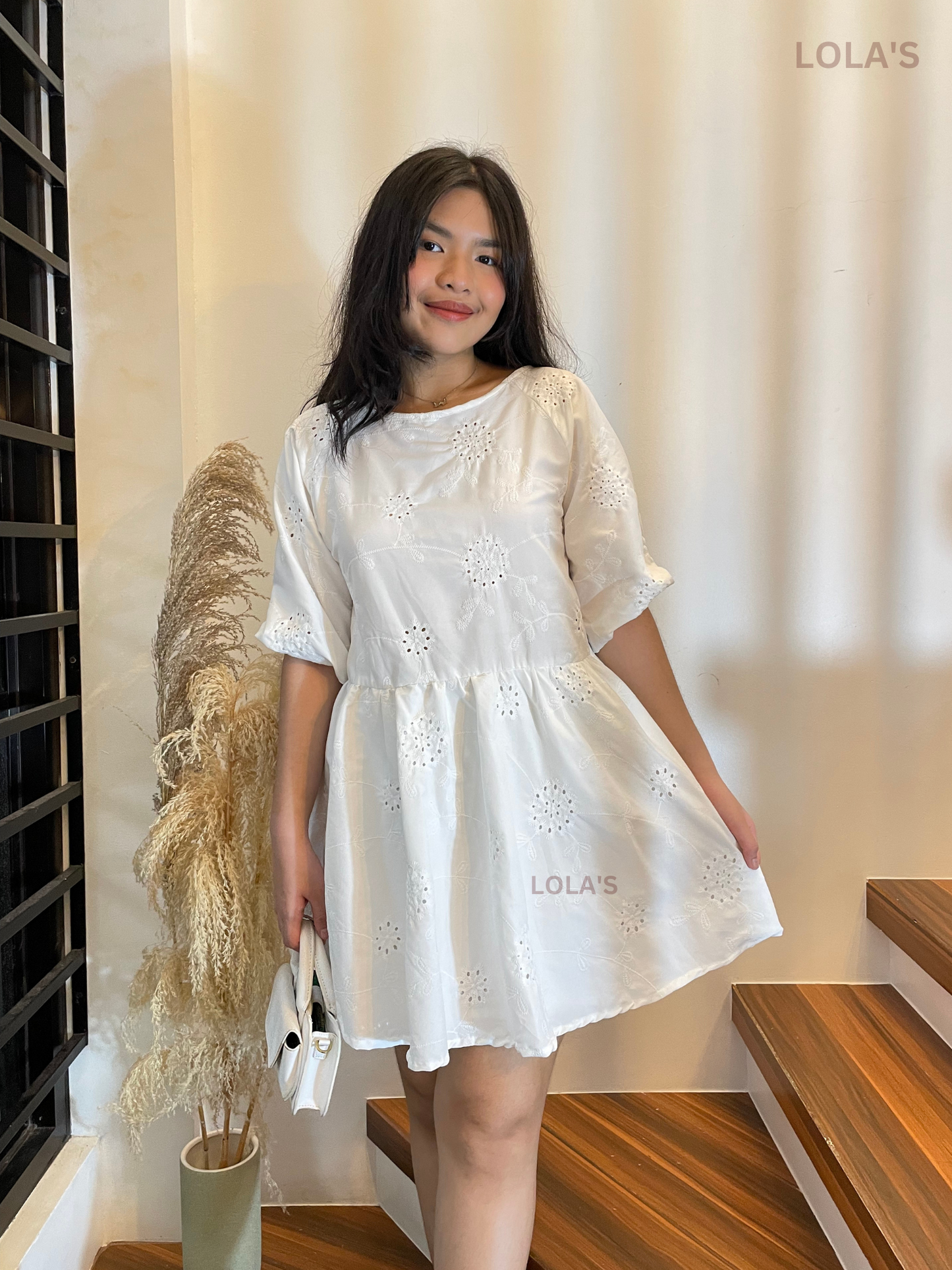 Andrea Dress (White Eyelet)