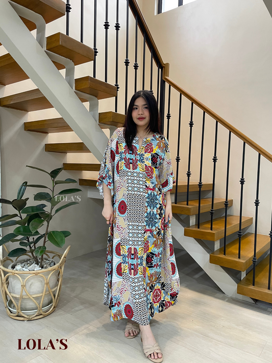 Donya Dress (Morocco Cream-Red)
