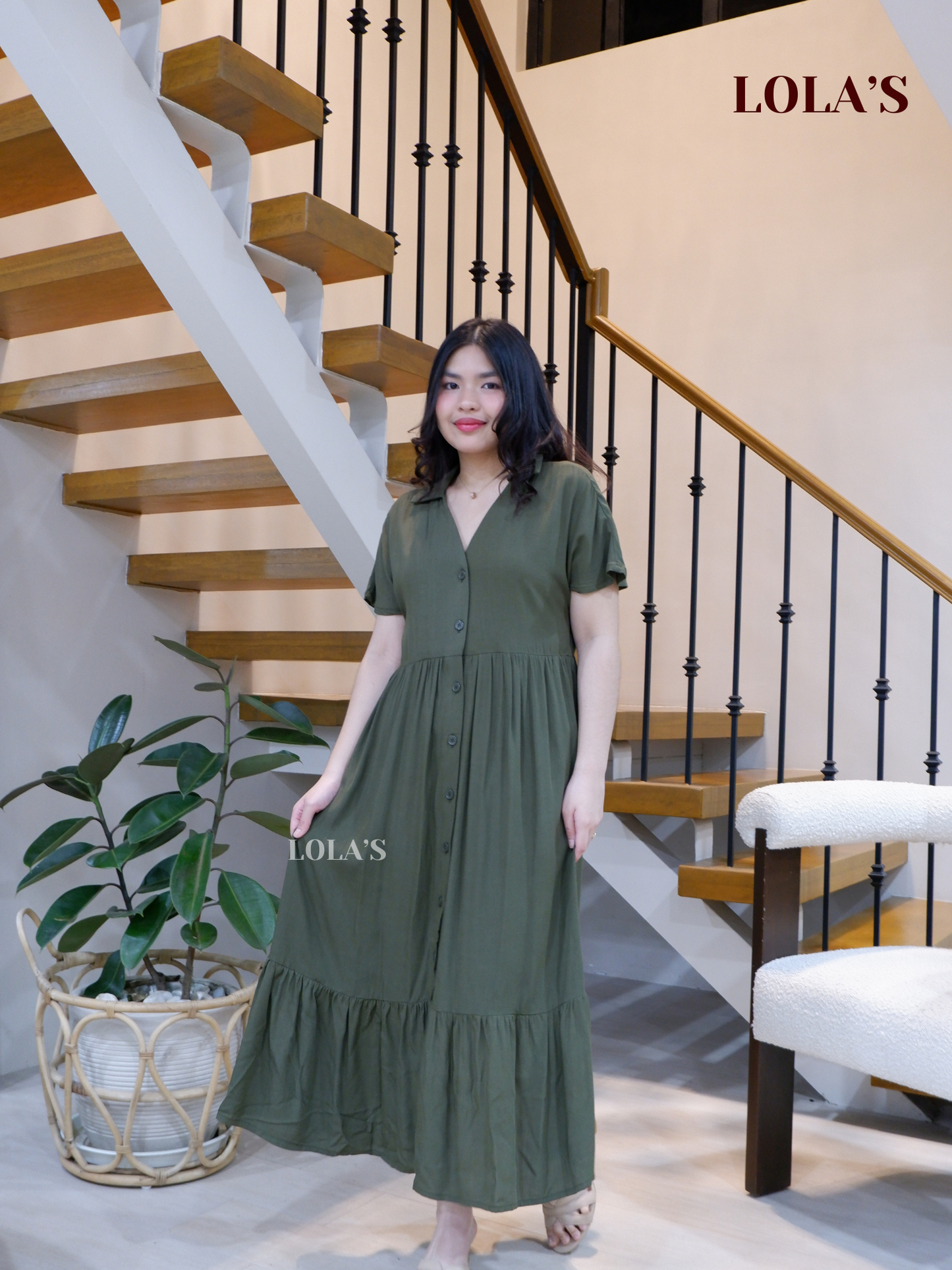 Regine Dress (Army Green)