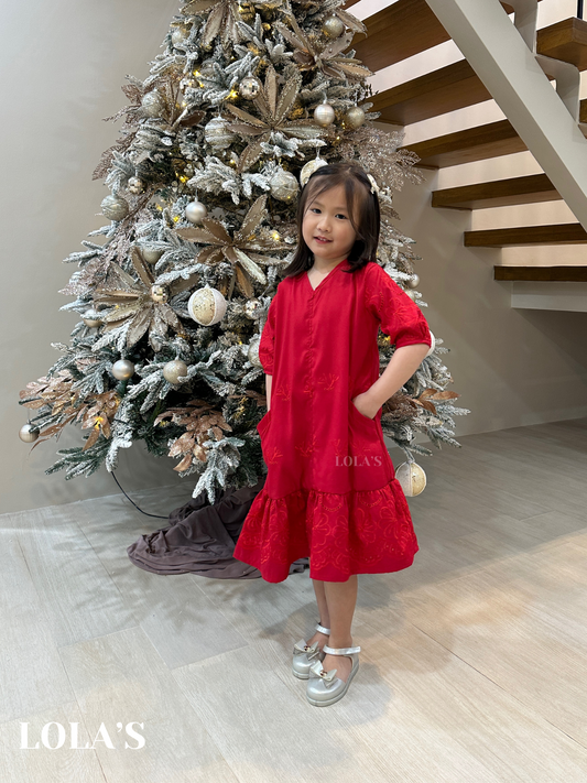 Priscilla Dress Kids (Red)