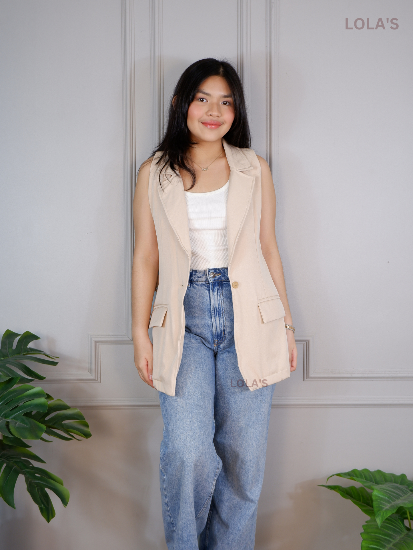 Carmilla Vest Blazer (Oat)