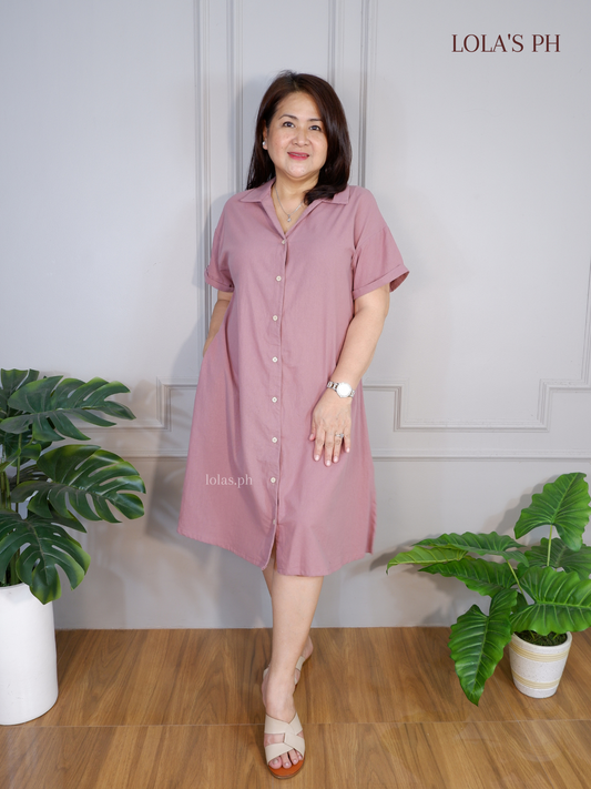 Kelsey Polo Dress (Dusty Rose)