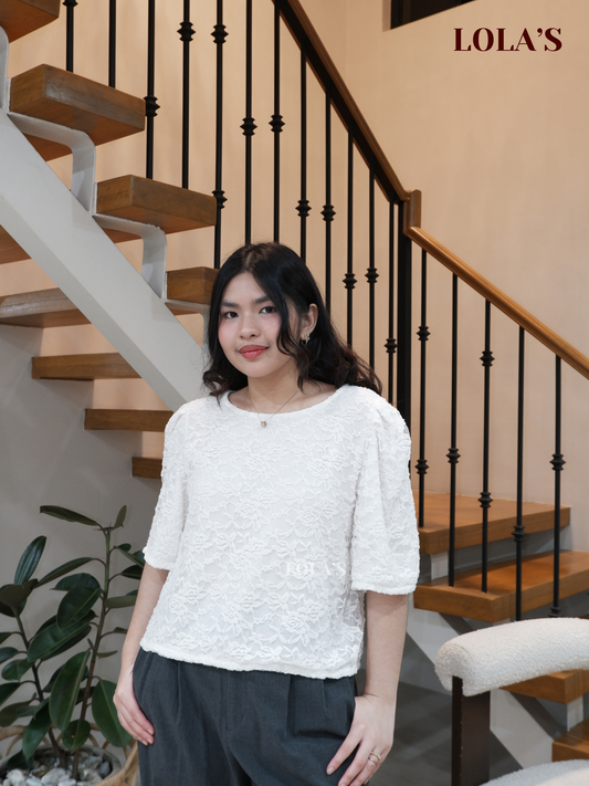 Vivian Top (White Primrose Lace)