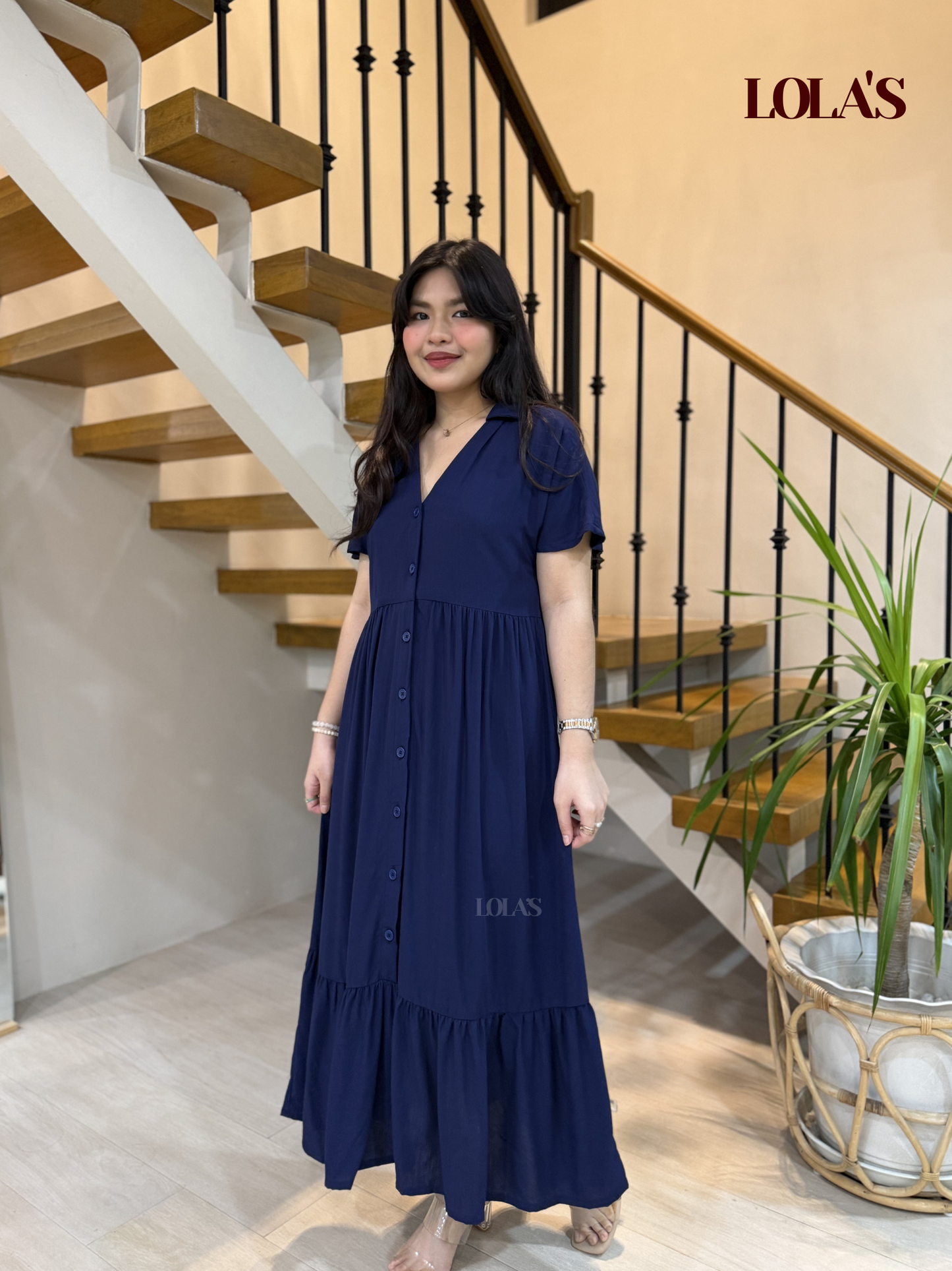 Regine Dress (Navy Blue)