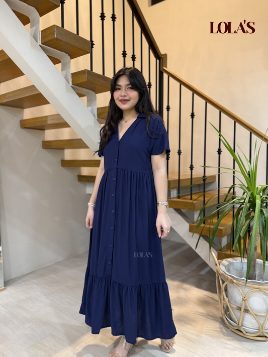 Regine Dress (Navy Blue)