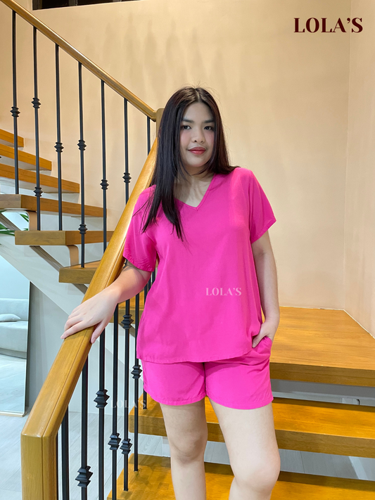 Terno Loungewear Coordinates (Fuchsia Pink)