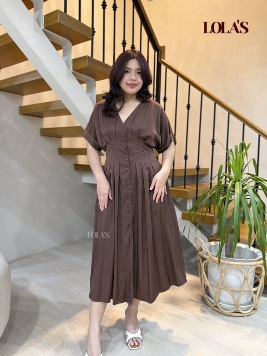 Frederica Dress (Choco Brown)