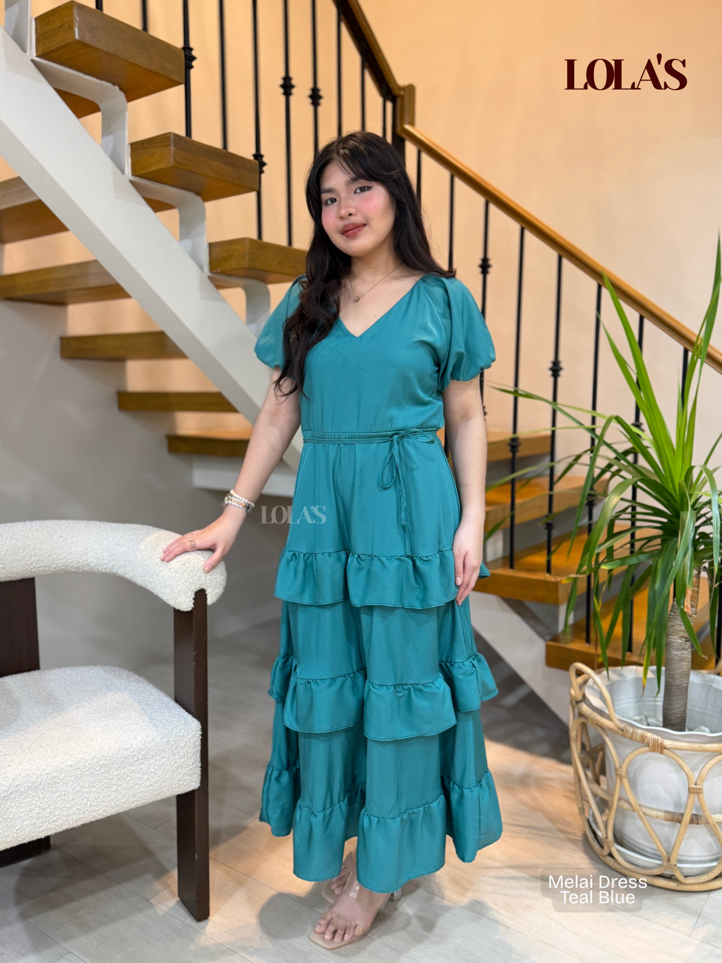 Melai Dress (Teal Blue)