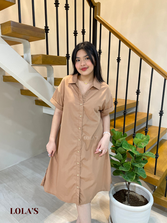 Kelsey Polo Dress (Latte)