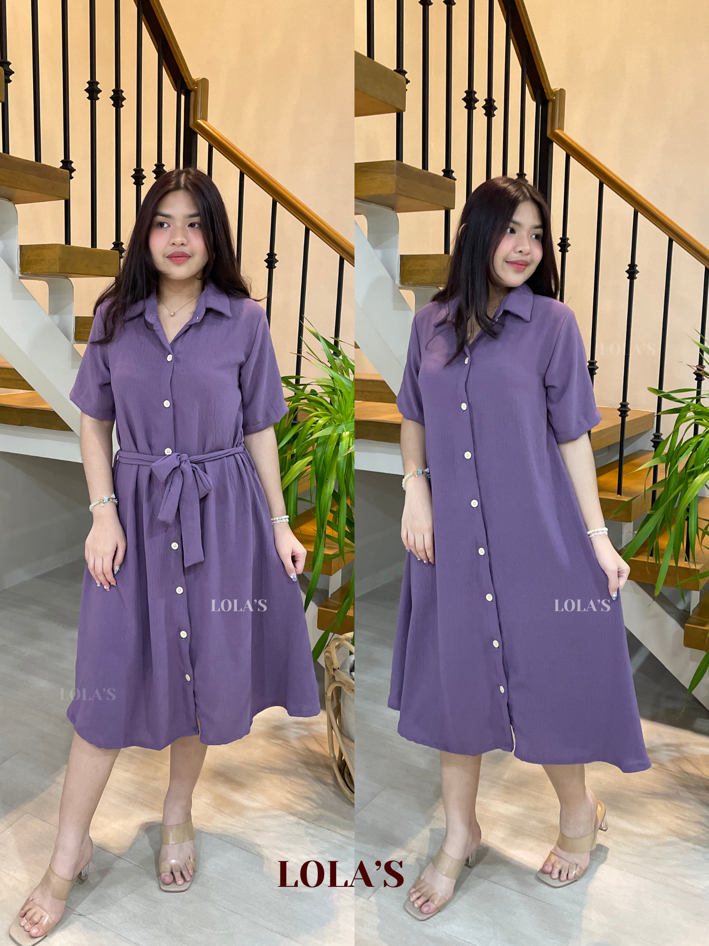 Alexa Polo Dress (Dark Purple)