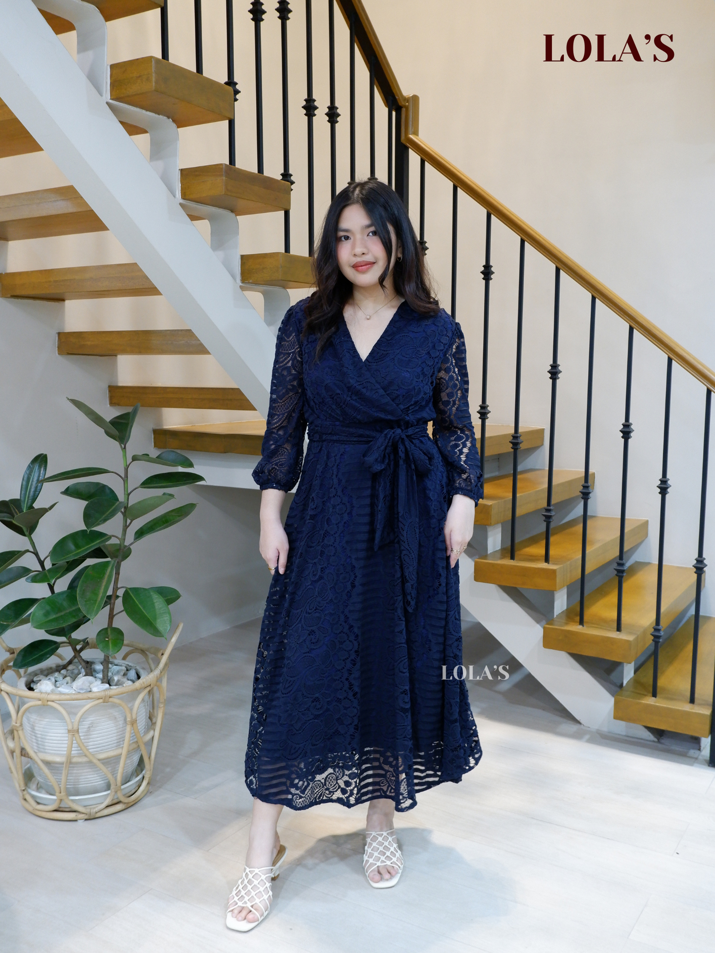 Paula Dress (Blue Paisley Lace)