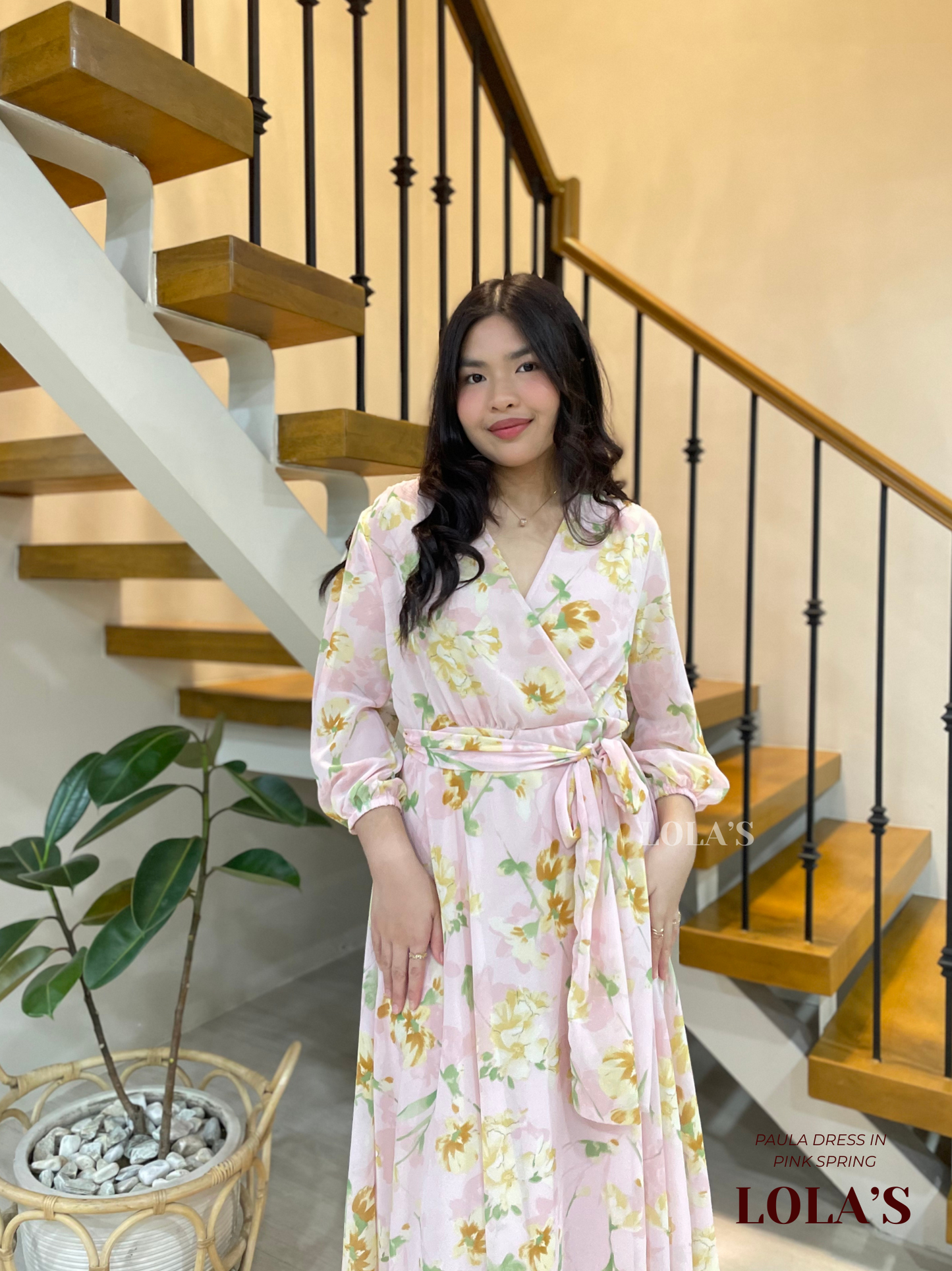 Paula Dress (Pink Spring)