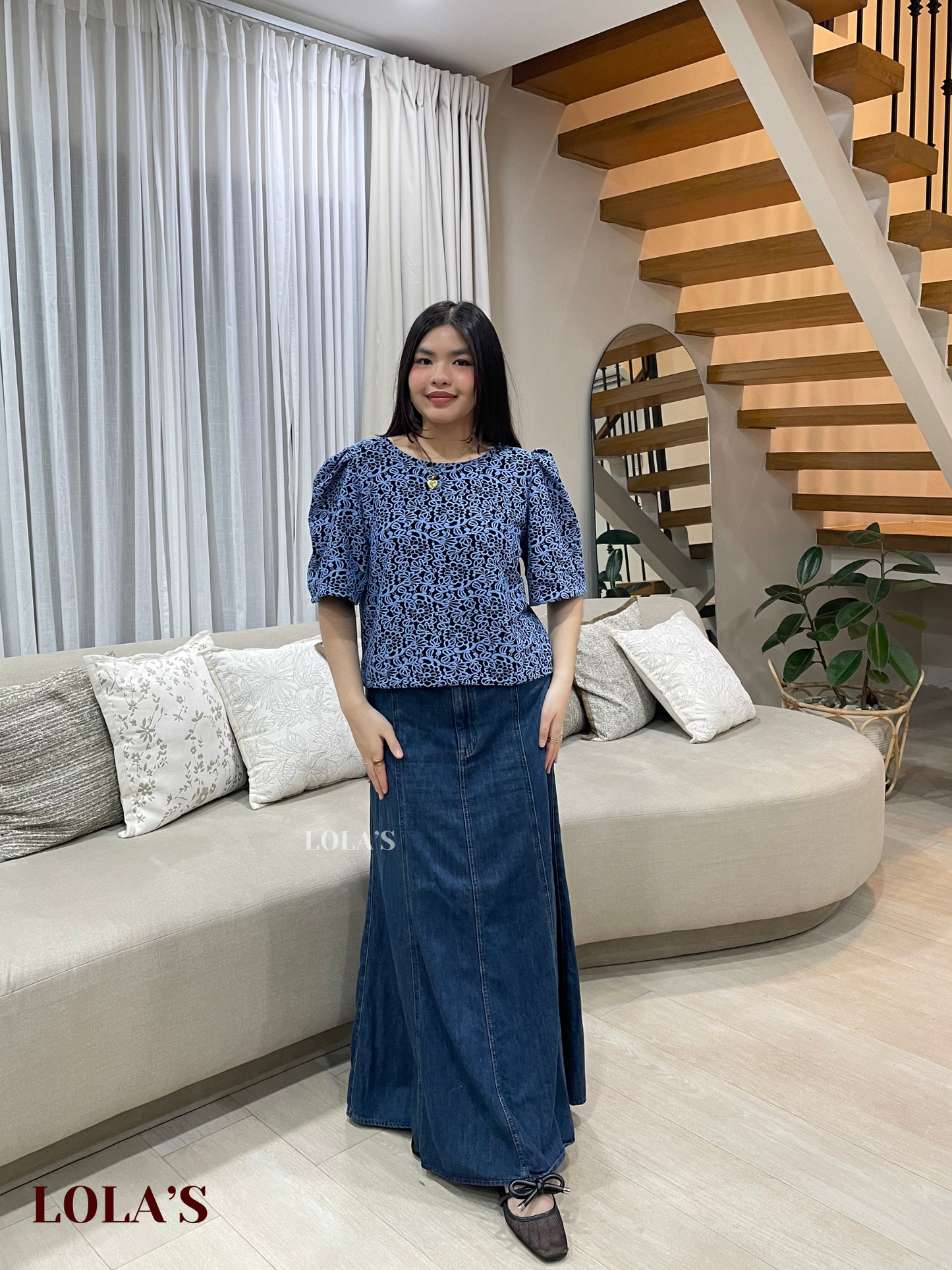 Vivian Top (Blue Eclipse Lace)