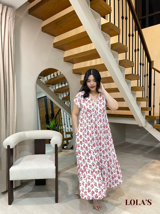 Jane Dress (Pink Daffodils)