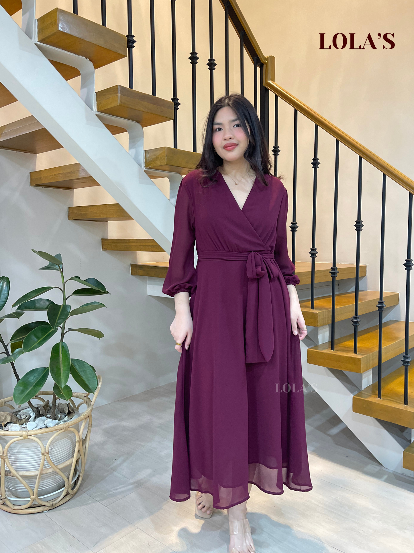 Paula Dress (Merlot)