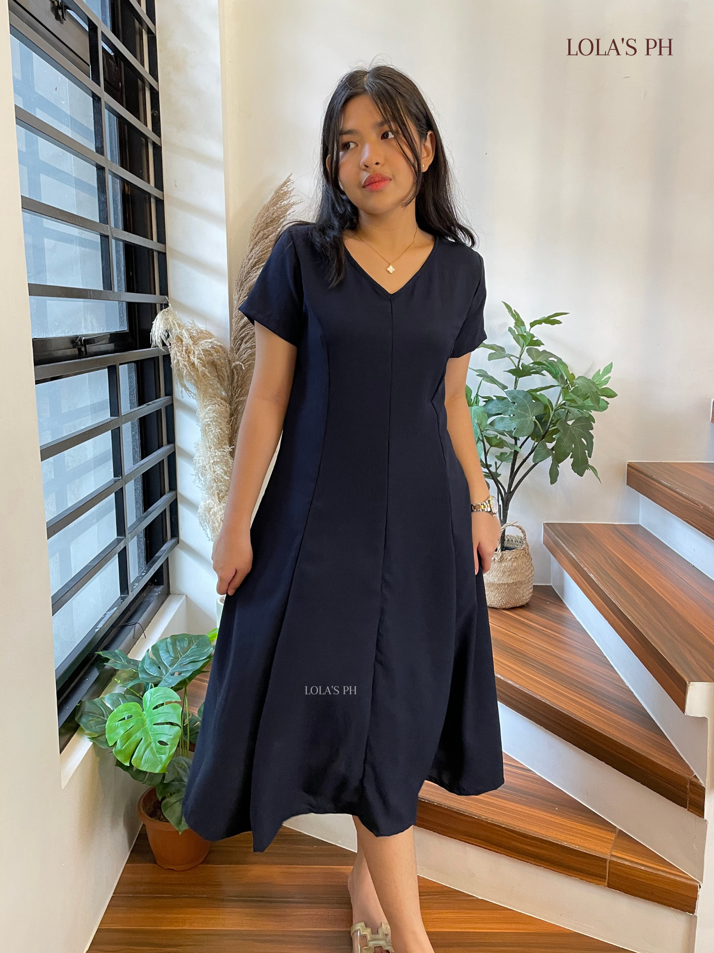 Reema Dress (Navy Blue)