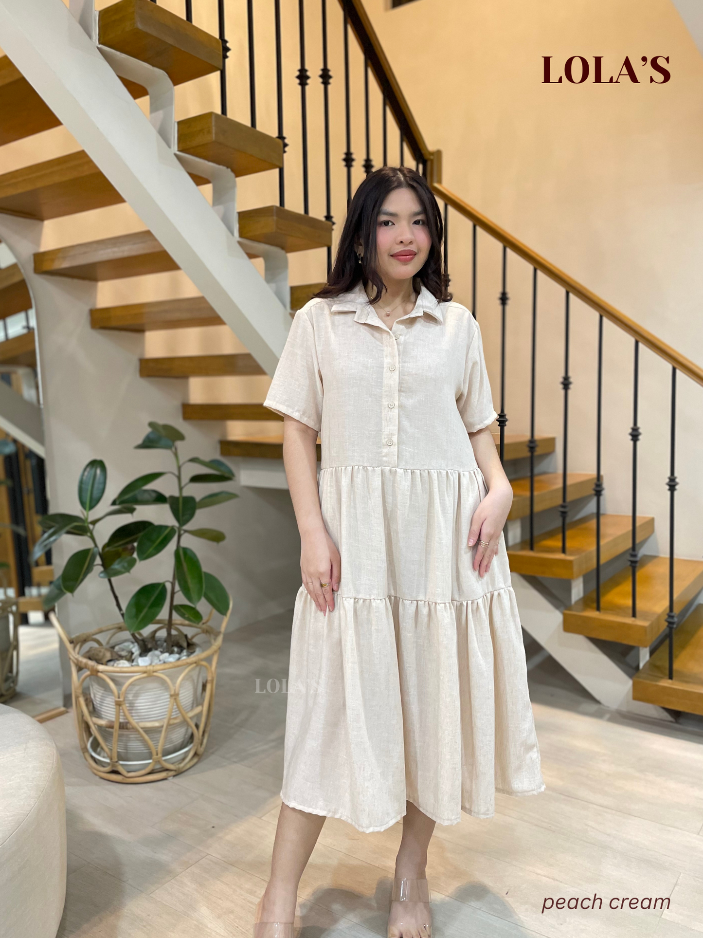 Emily Dress (Peach Cream)