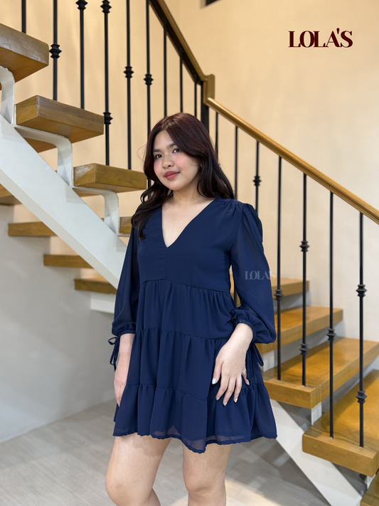 Monina Dress (Navy Blue)