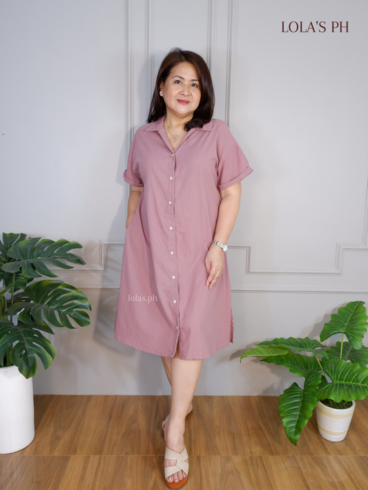 Kelsey Polo Dress (Dusty Rose)