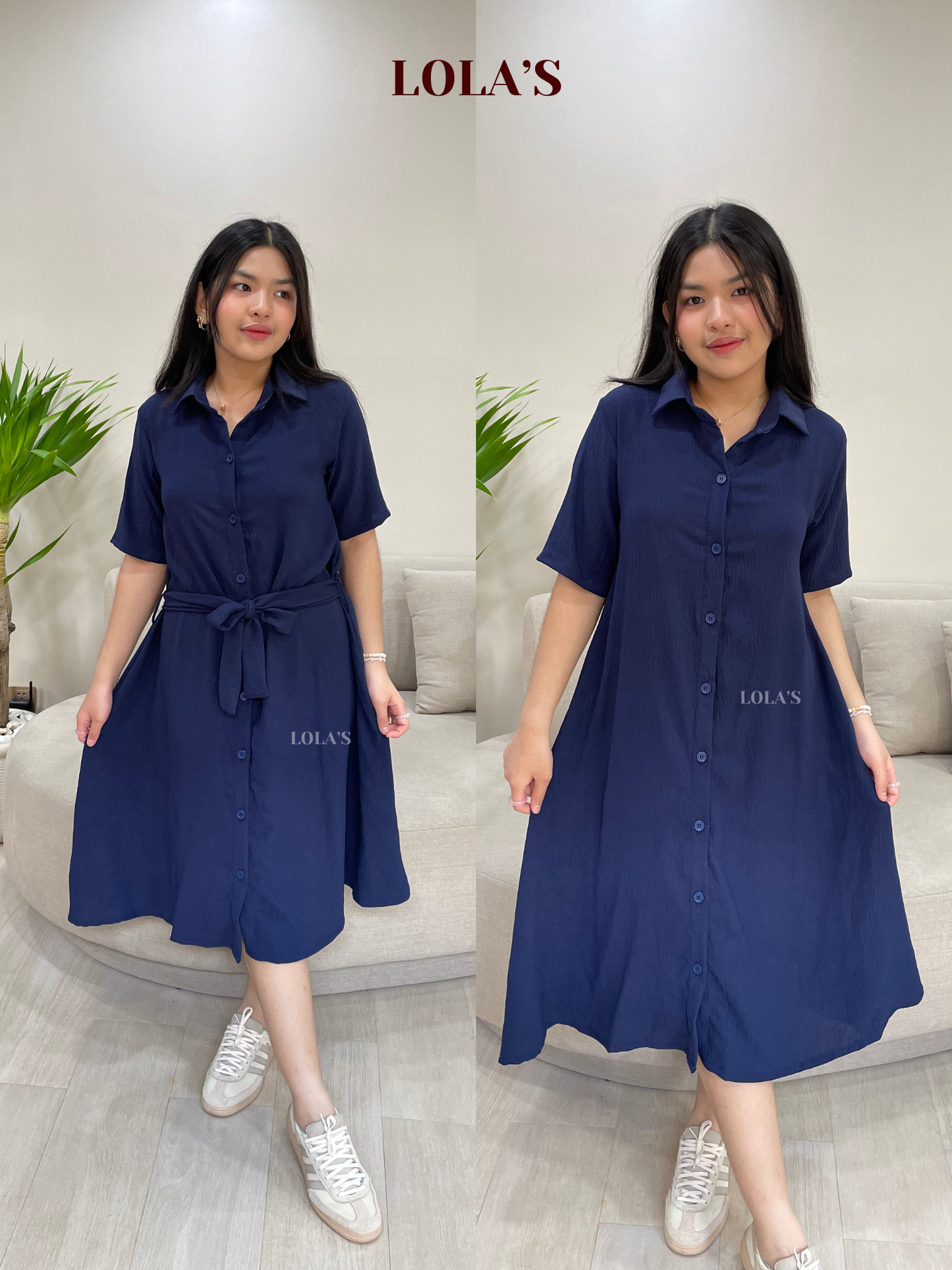 Alexa Polo Dress (Navy Blue)