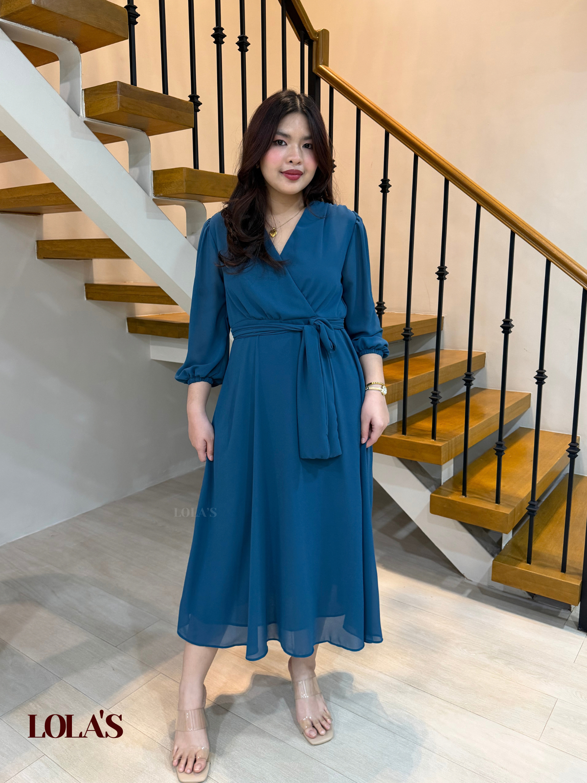 Paula Dress (Blue Green)