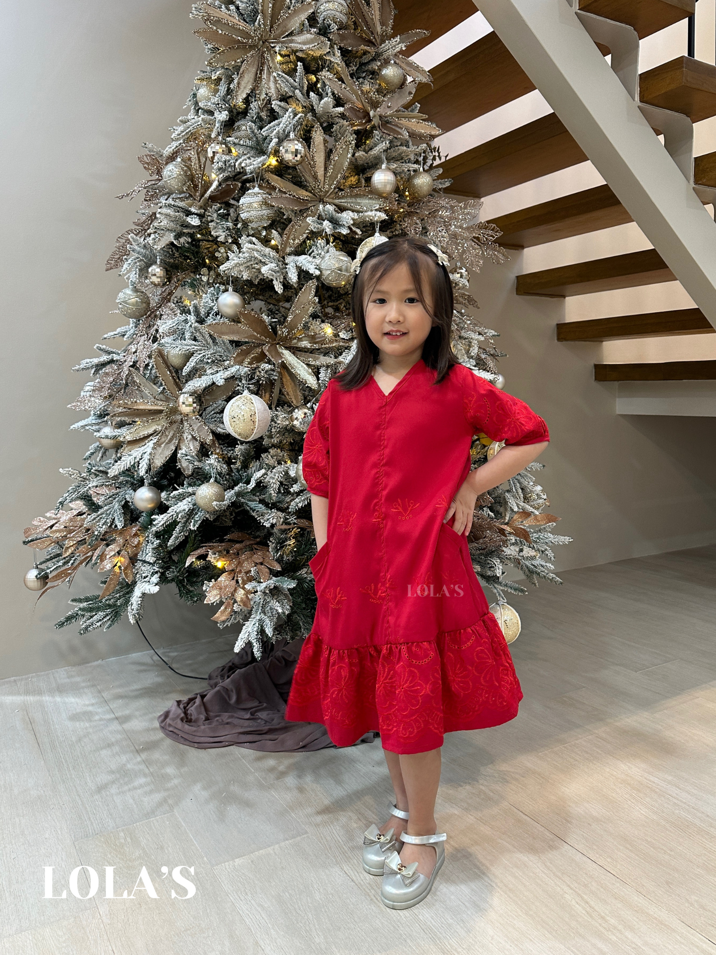 Priscilla Dress Kids (Red)