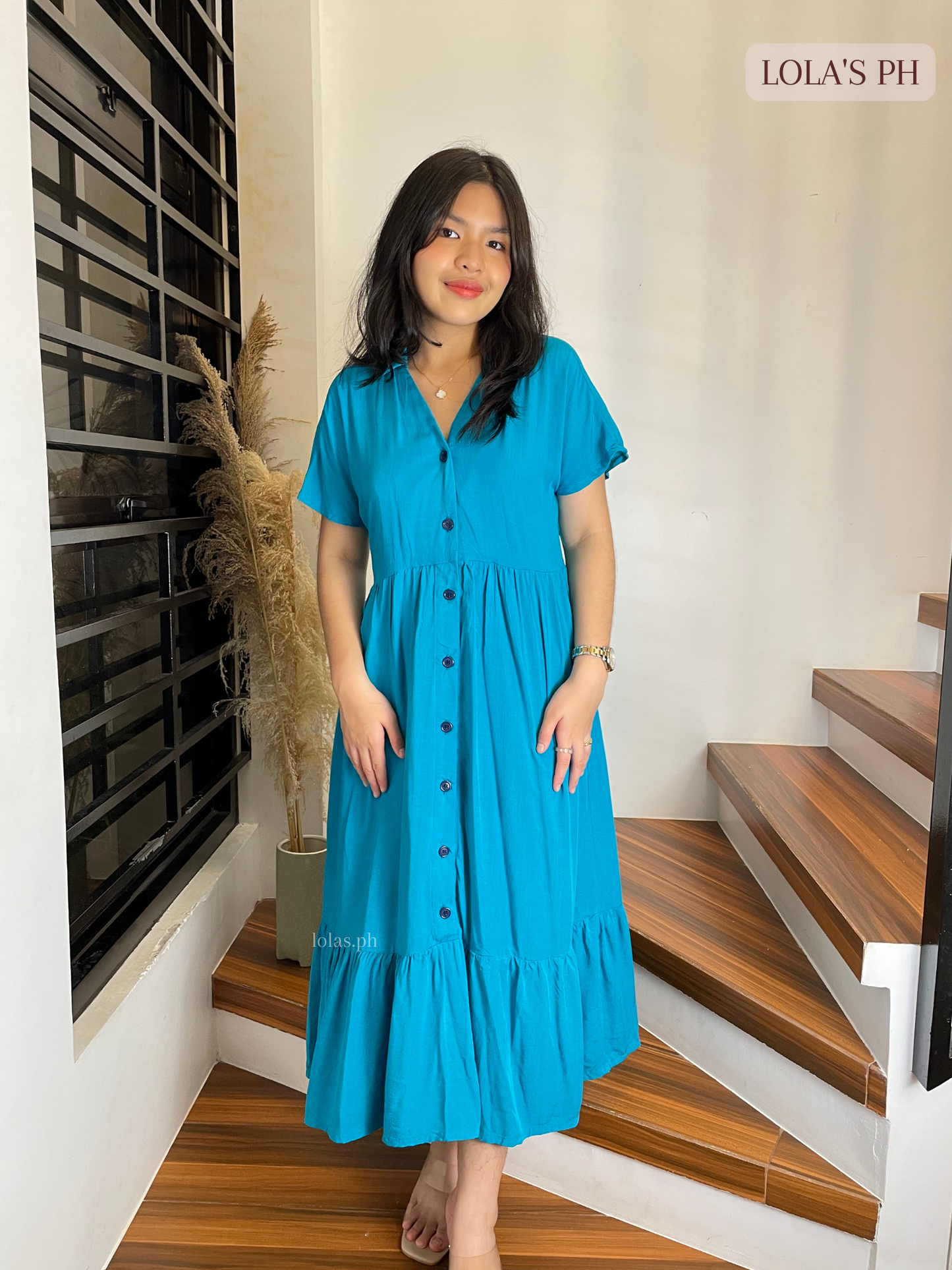 Regine Dress (Aqua)