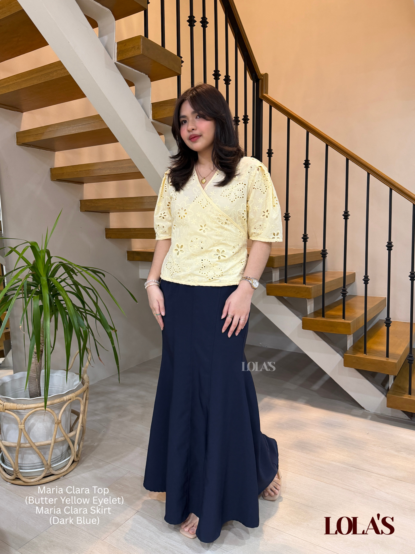Maria Clara Top (Butter Yellow Eyelet)