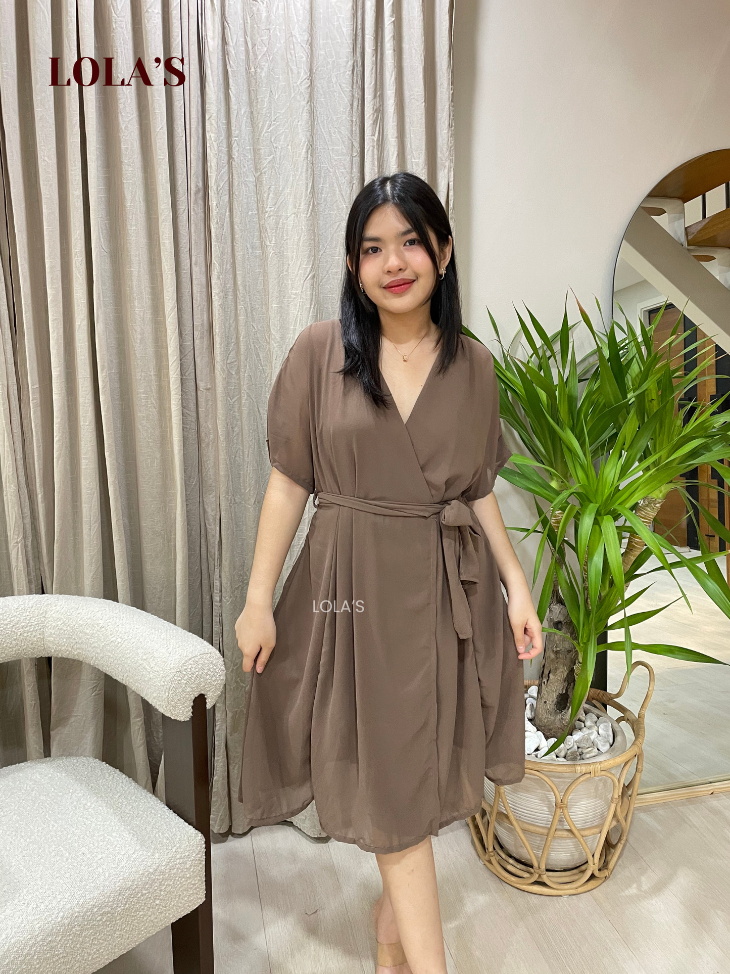 Linda Dress (Taupe)