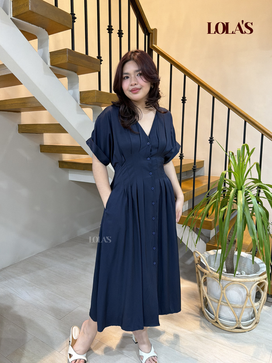 Frederica Dress (Dark Navy)