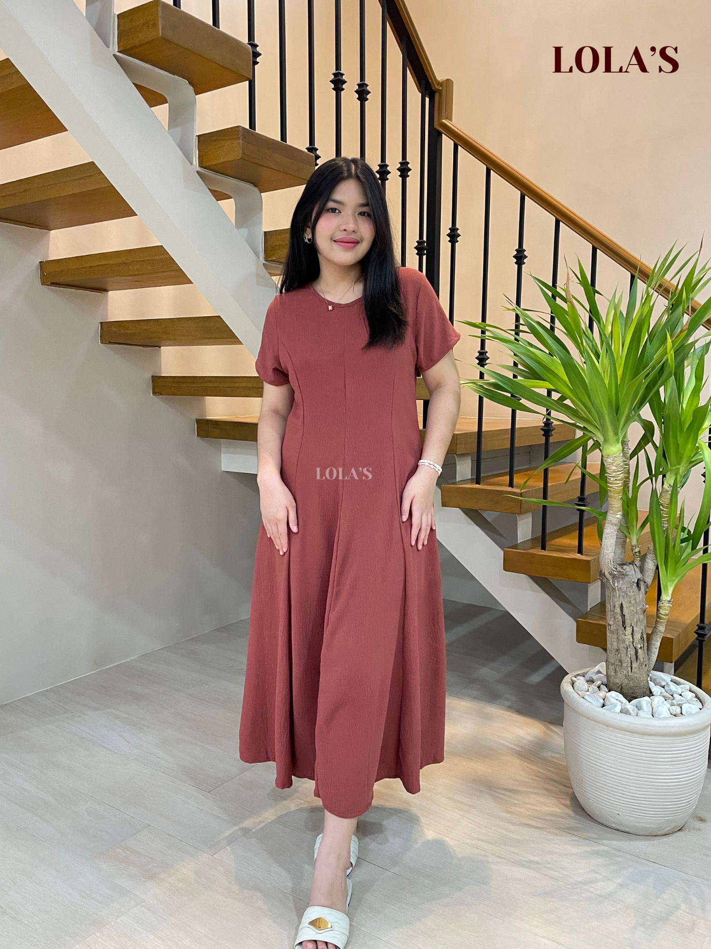 Kathleen Dress (Brick)