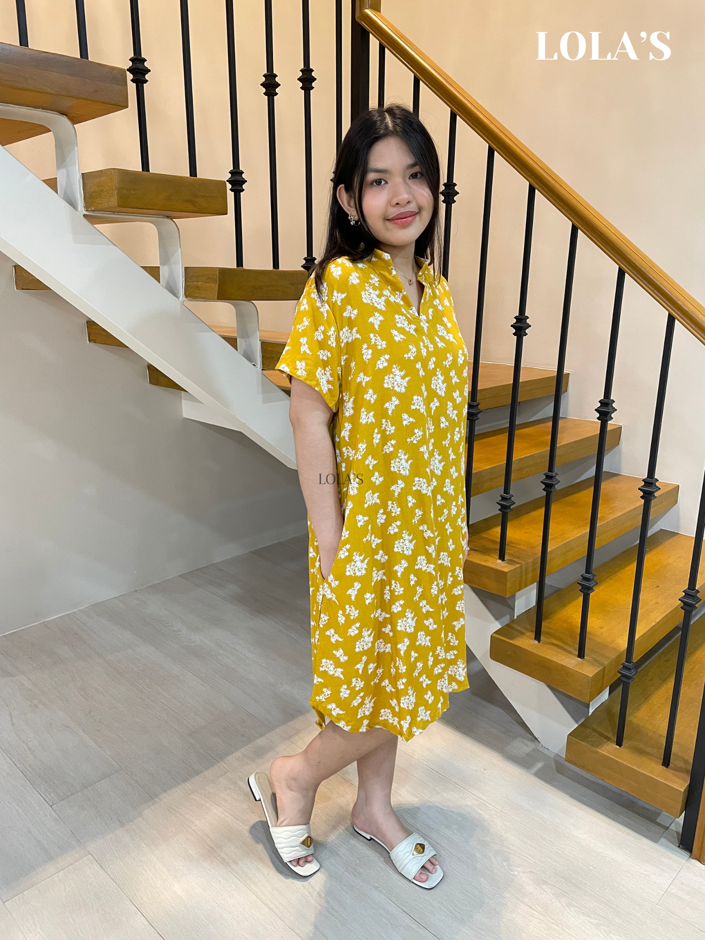 Corazon Dress (Yellow Floral)