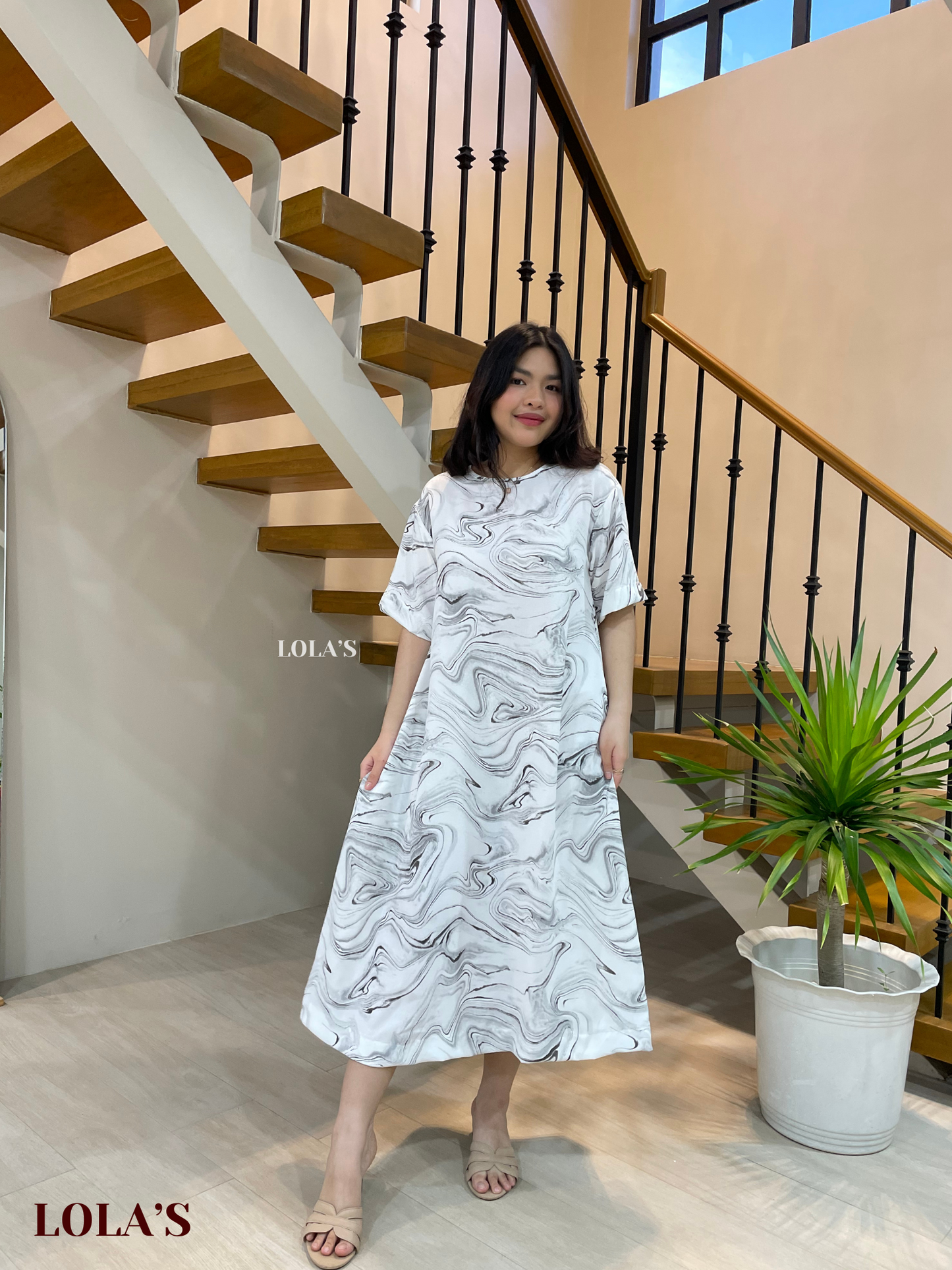 Luna Dress (Marble)