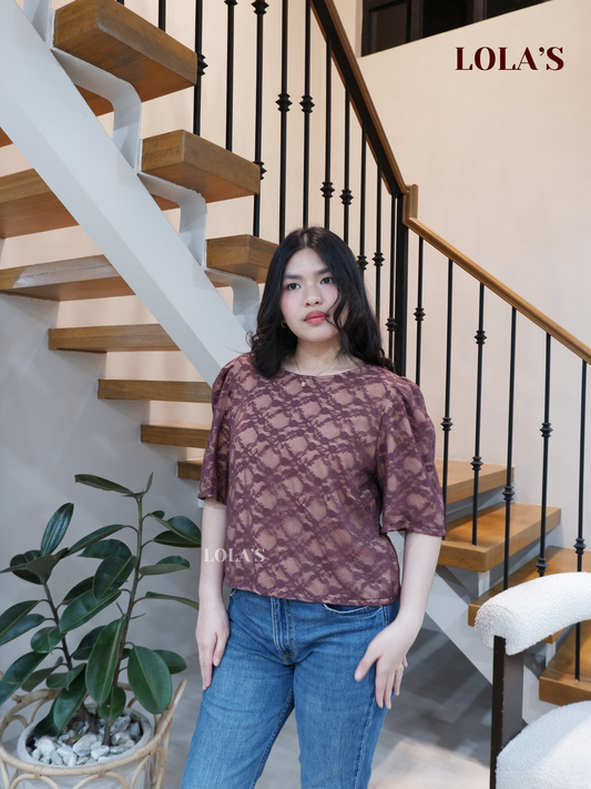 Vivian Top (Old Mauve Lace)