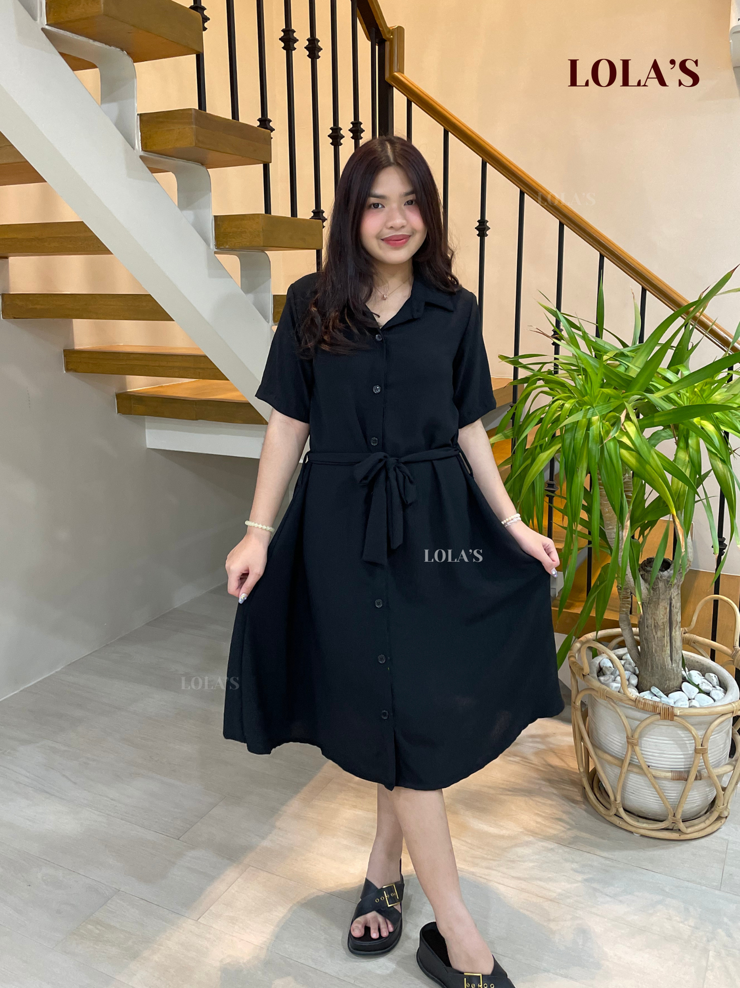 Alexa Polo Dress (Black)