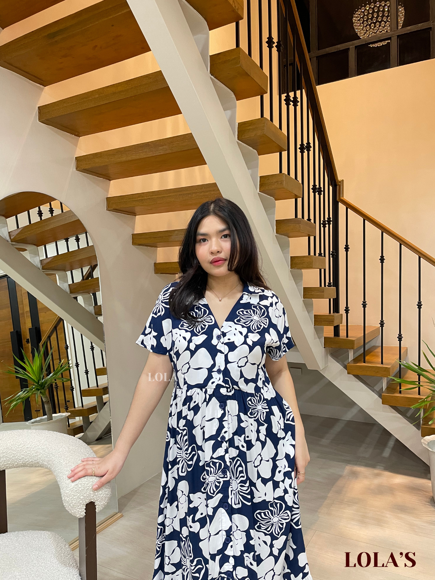 Regine Dress (Blue Florette)