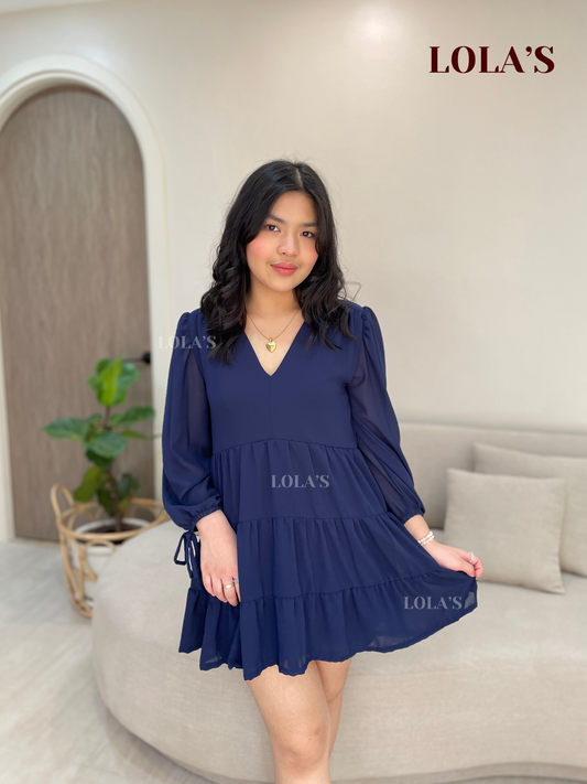 Monina Dress (Navy Blue)