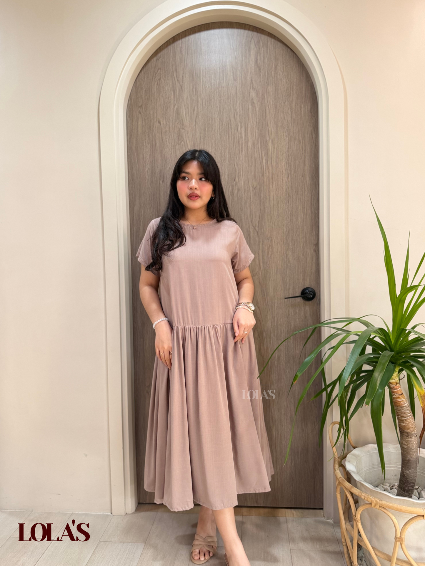 Mina Dress (Light Taupe)