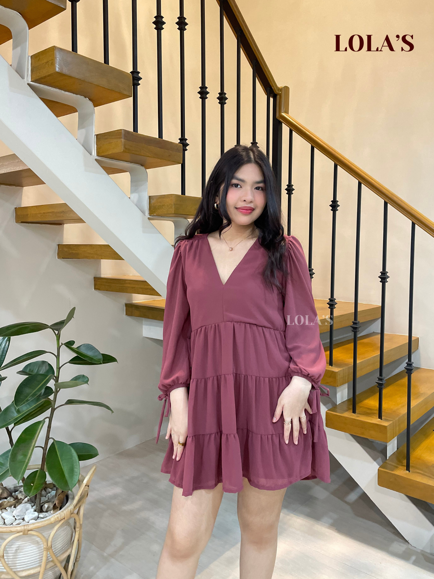 Monina Dress (Mauve)