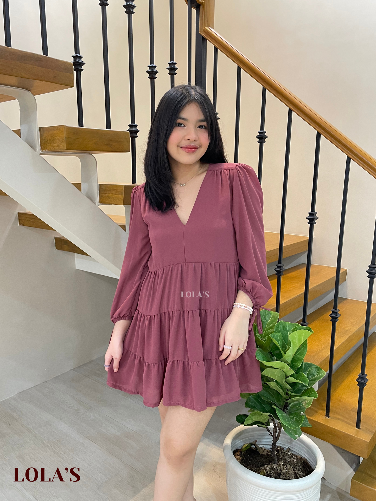 Monina Dress (Mauve)