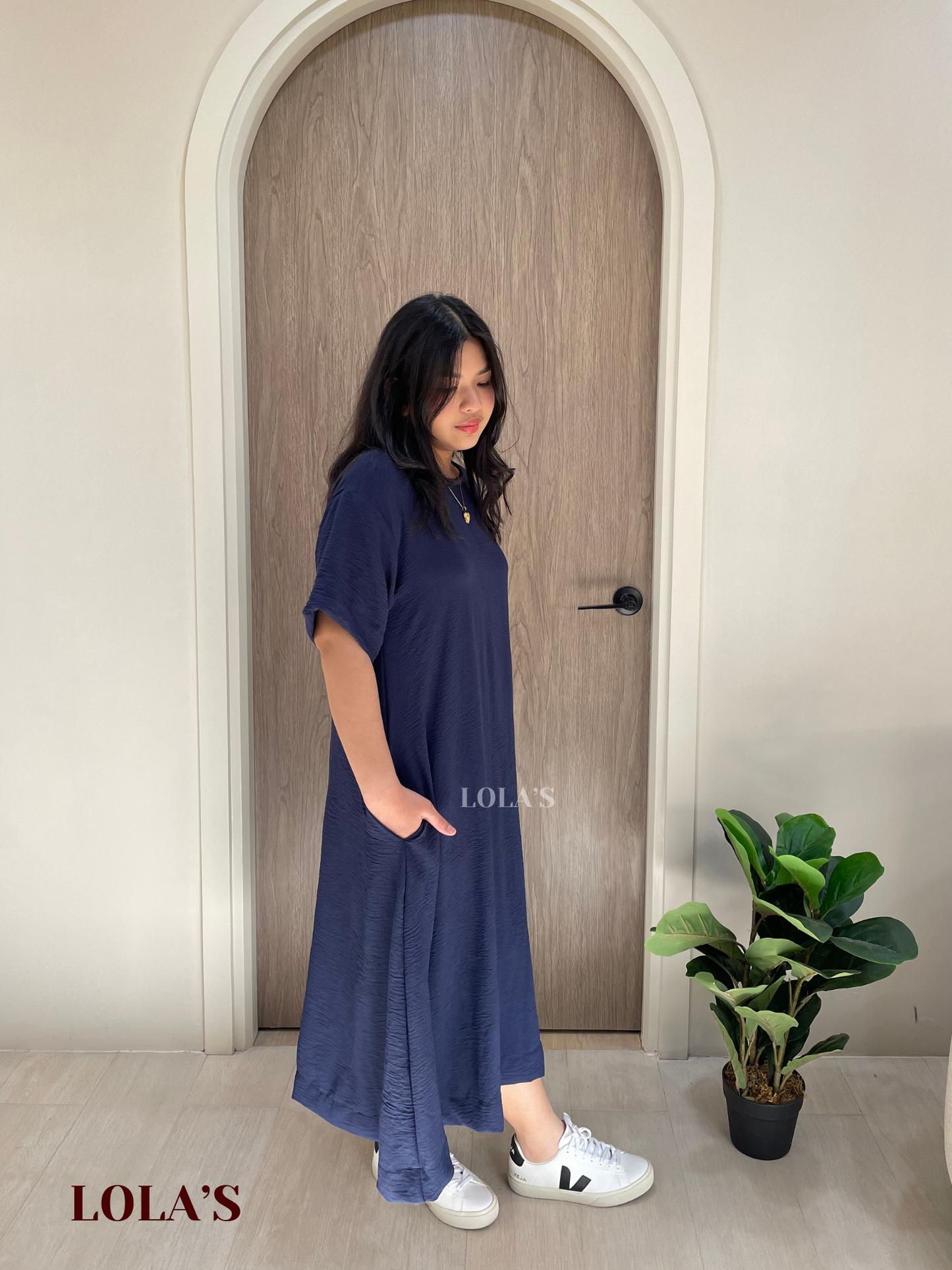 Luna Dress (Navy Blue)