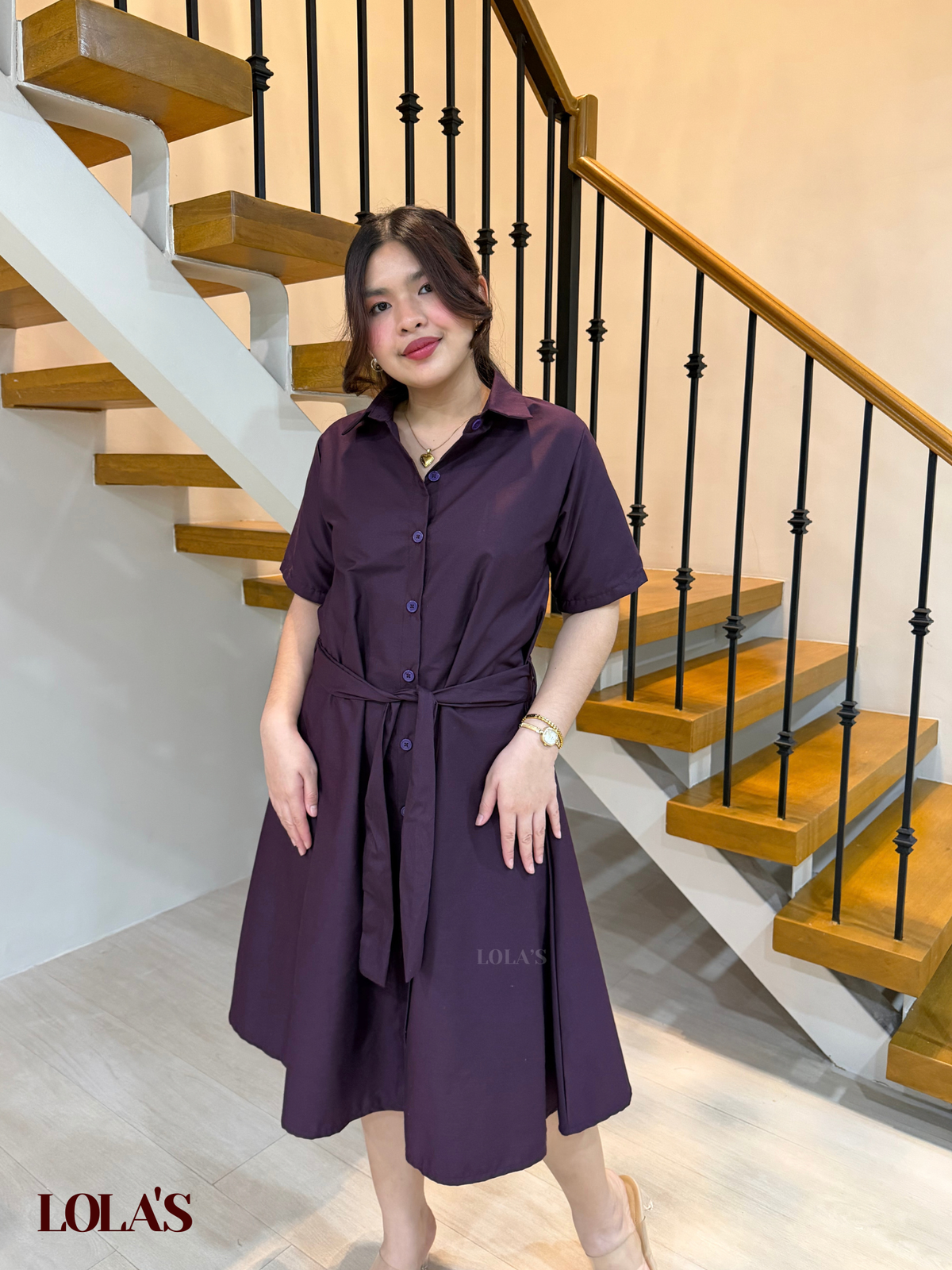 Alexa Polo Dress (Dusk Poplin)
