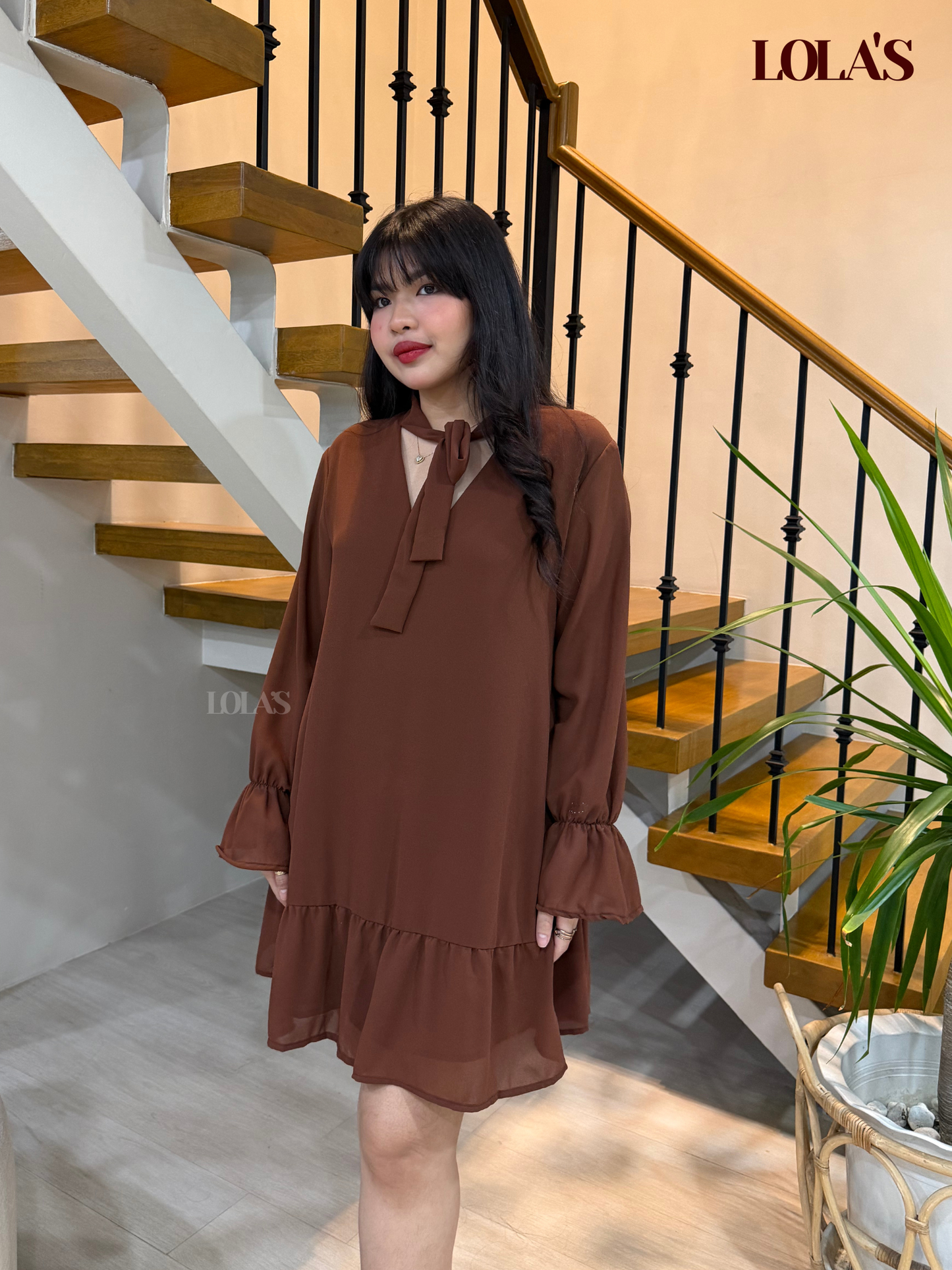 Daph Dress (Chocolate Brown)